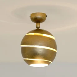 Schwenkbare Deckenleuchte Suopare in Gold