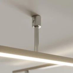 Schwenkbare LED-Deckenlampe Indira, Dimmer nickel