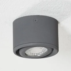 Schwenkbarer Kopf - LED-Downlight Anzio, anthrazit