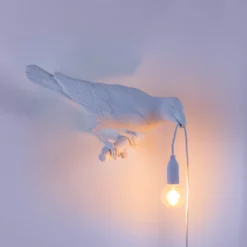 SELETTI Bird Lamp Dekoaußenwandlampe, rechts, weiß