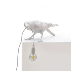 SELETTI Bird Lamp LED-Dekoleuchte, spielend, weiß