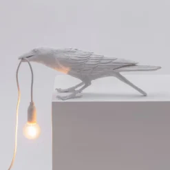 SELETTI Bird Lamp LED-Dekoleuchte, spielend, weiß