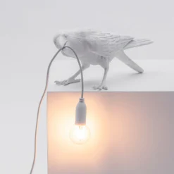 SELETTI Bird Lamp LED-Dekoleuchte, spielend, weiß