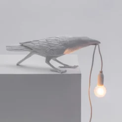 SELETTI Bird Lamp LED-Dekotischlampe spielend weiß