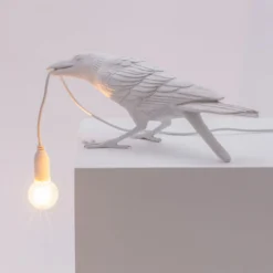 SELETTI Bird Lamp LED-Dekotischlampe spielend weiß