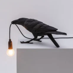 SELETTI Bird Lamp LED-Tischlampe spielend, schwarz