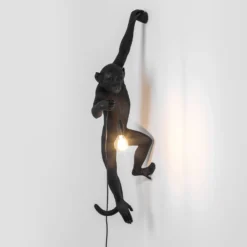 SELETTI Monkey Lamp Deko-Wandlampe links schwarz