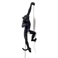 SELETTI Monkey Lamp Deko-Wandlampe links schwarz