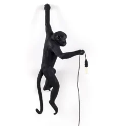 SELETTI Monkey Lamp Deko-Wandlampe links schwarz