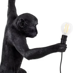 SELETTI Monkey Lamp Deko-Wandlampe links schwarz