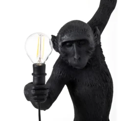 SELETTI Monkey Lamp Deko-Wandlampe links schwarz