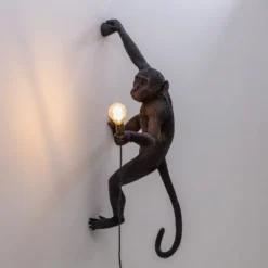 SELETTI Monkey Lamp Dekowandlampe rechts schwarz