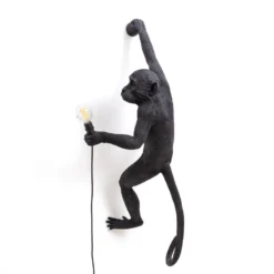 SELETTI Monkey Lamp Dekowandlampe rechts schwarz