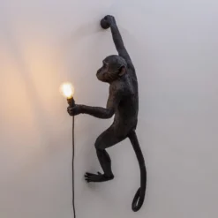 SELETTI Monkey Lamp Dekowandlampe rechts schwarz