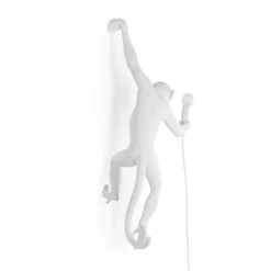SELETTI Monkey Lamp LED-Deko-Wandlampe weiß, links