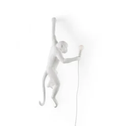 SELETTI Monkey Lamp LED-Deko-Wandlampe weiß, links