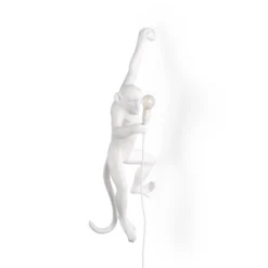 SELETTI Monkey Lamp LED-Deko-Wandlampe weiß, links