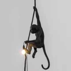 SELETTI Monkey Lamp LED-Hängelampe hängend schwarz