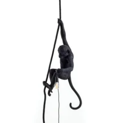 SELETTI Monkey Lamp LED-Hängelampe hängend schwarz