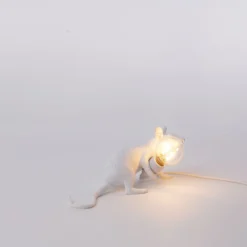 SELETTI Mouse Lamp LED-Dekolampe USB liegend weiß