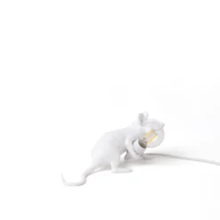 SELETTI Mouse Lamp LED-Dekolampe USB liegend weiß