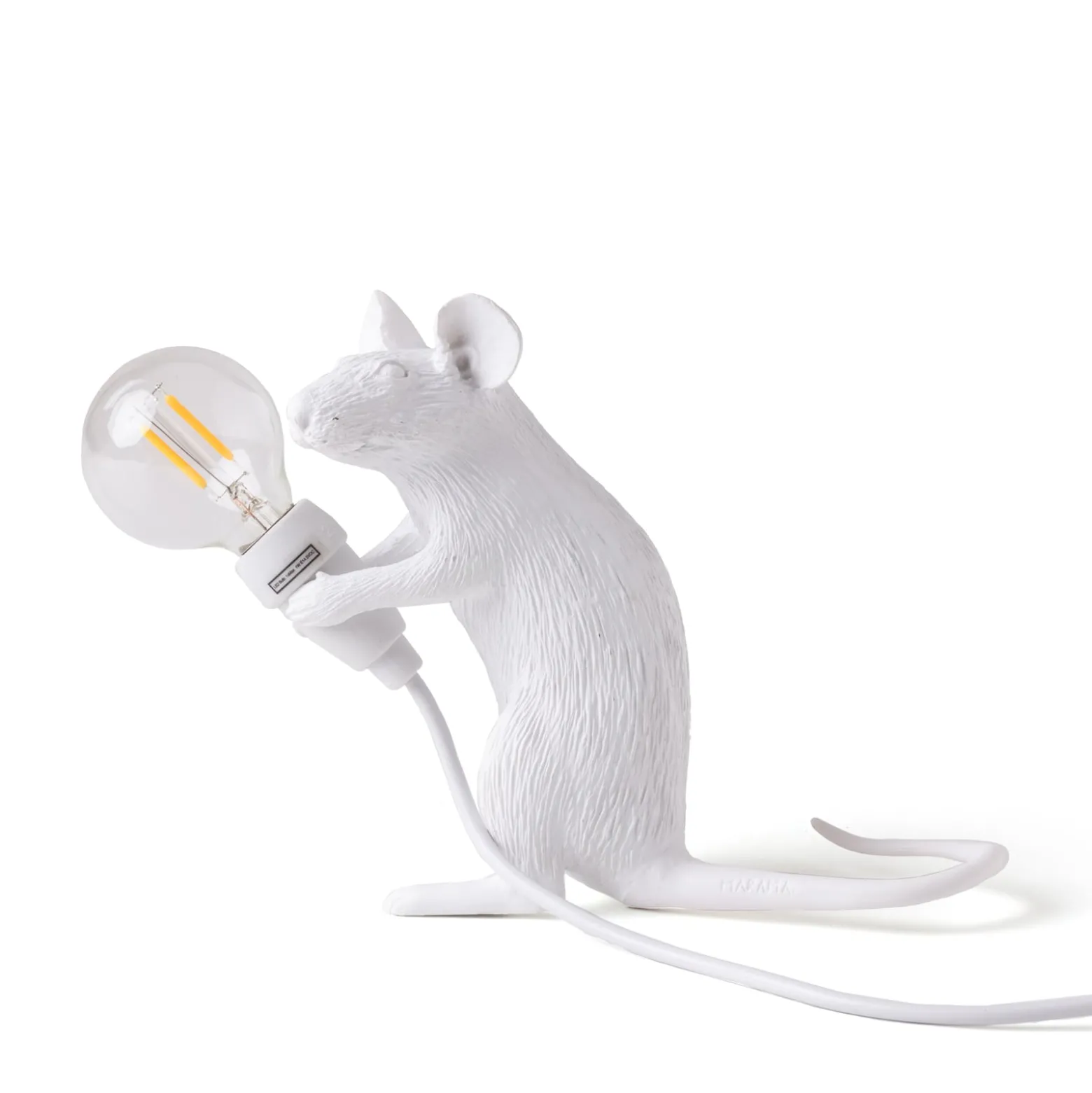 SELETTI Mouse Lamp LED-Dekolampe USB sitzend weiß