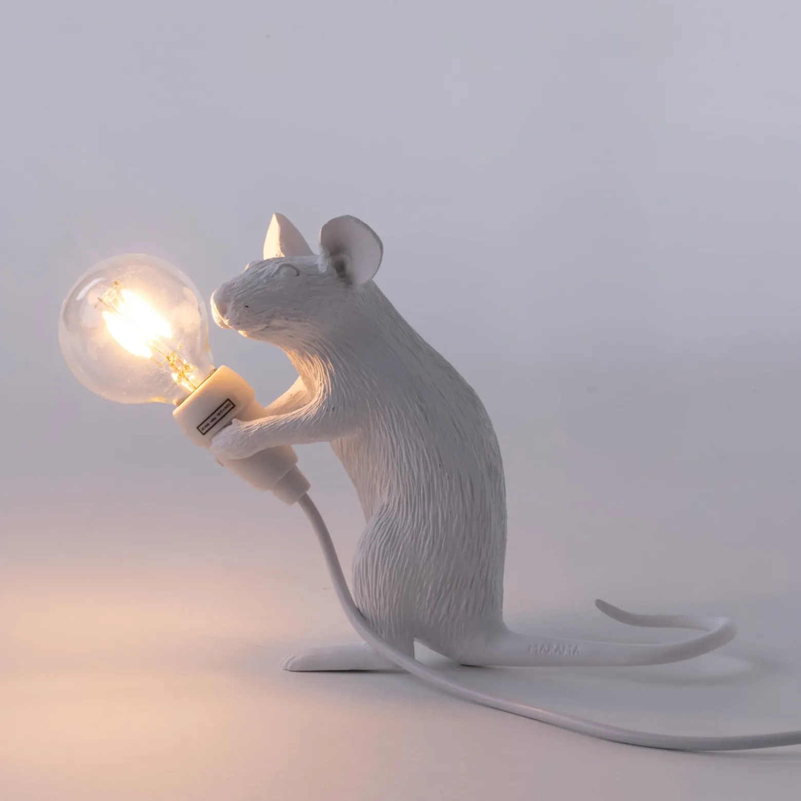 SELETTI Mouse Lamp LED-Dekolampe USB sitzend weiß