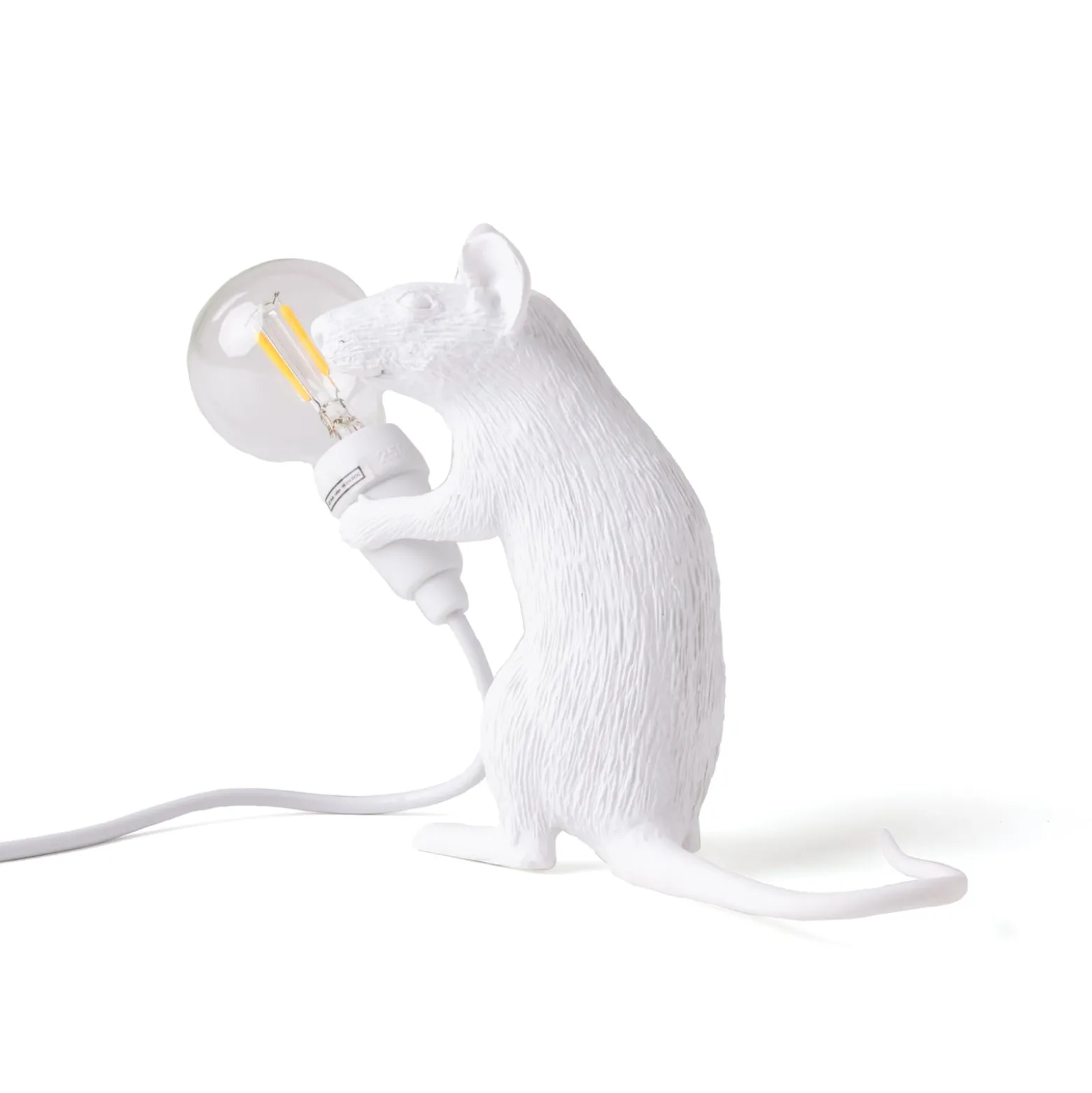 SELETTI Mouse Lamp LED-Dekolampe USB sitzend weiß