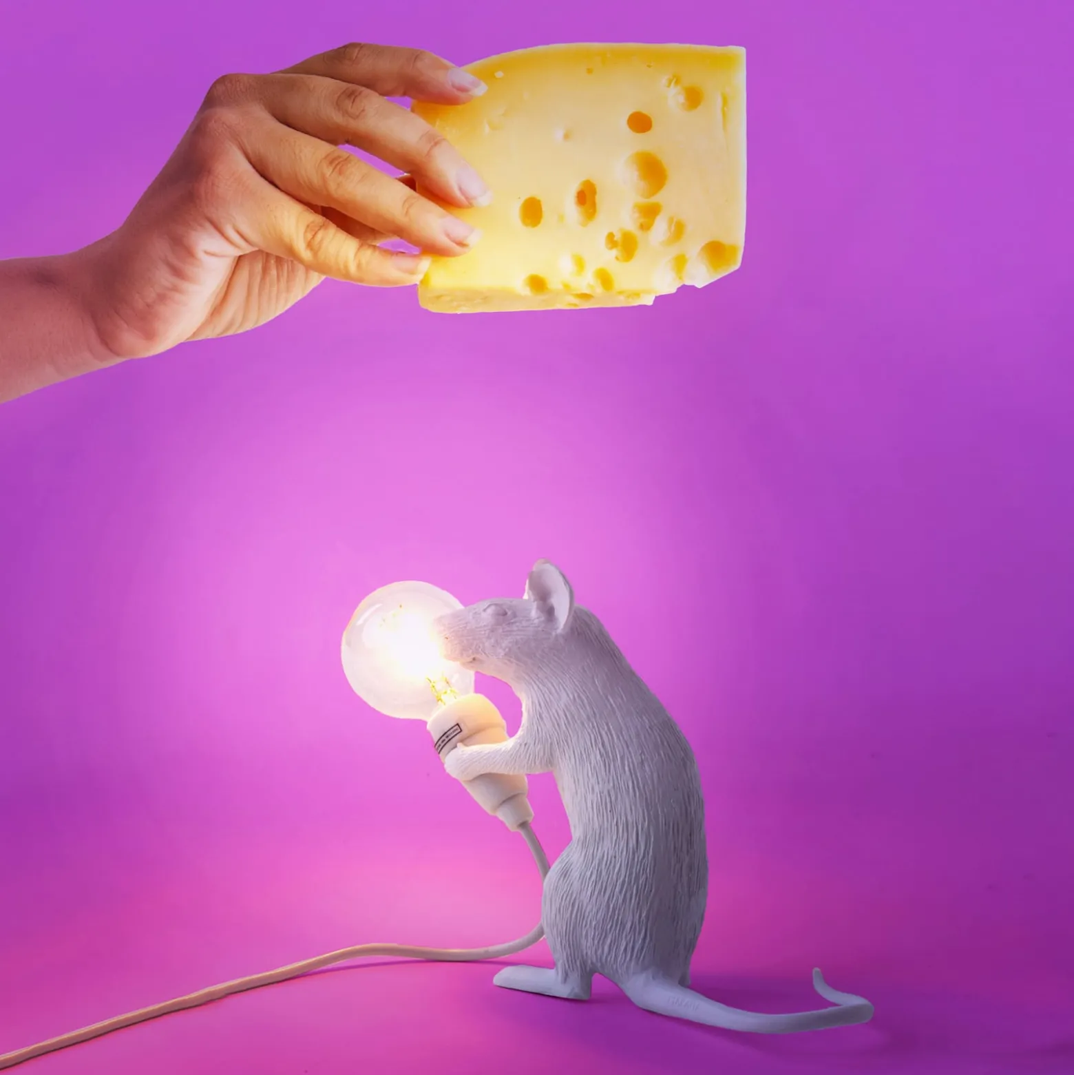 SELETTI Mouse Lamp LED-Dekolampe USB sitzend weiß