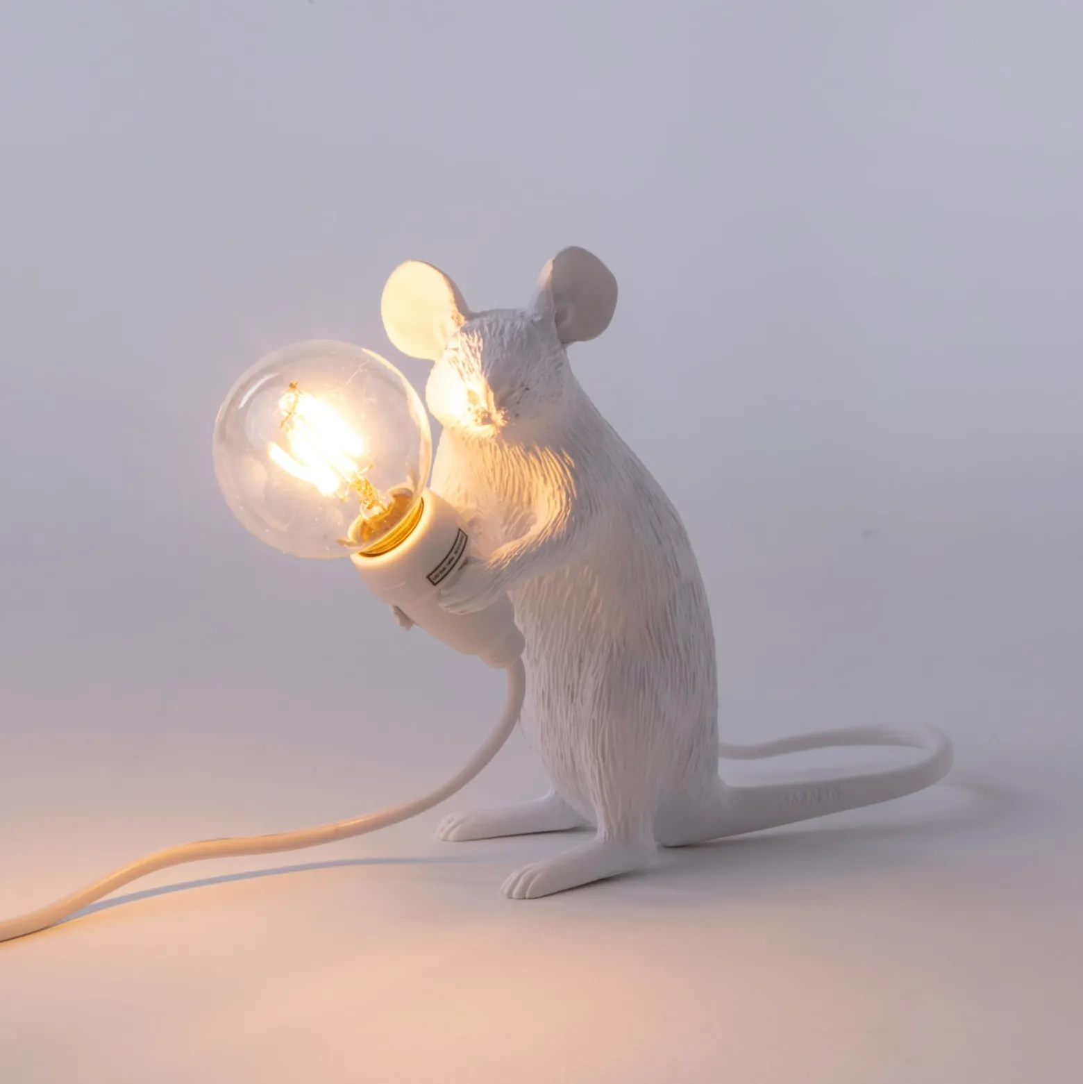 SELETTI Mouse Lamp LED-Dekolampe USB sitzend weiß