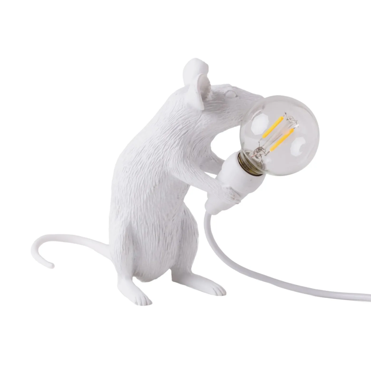 SELETTI Mouse Lamp LED-Dekolampe USB sitzend weiß