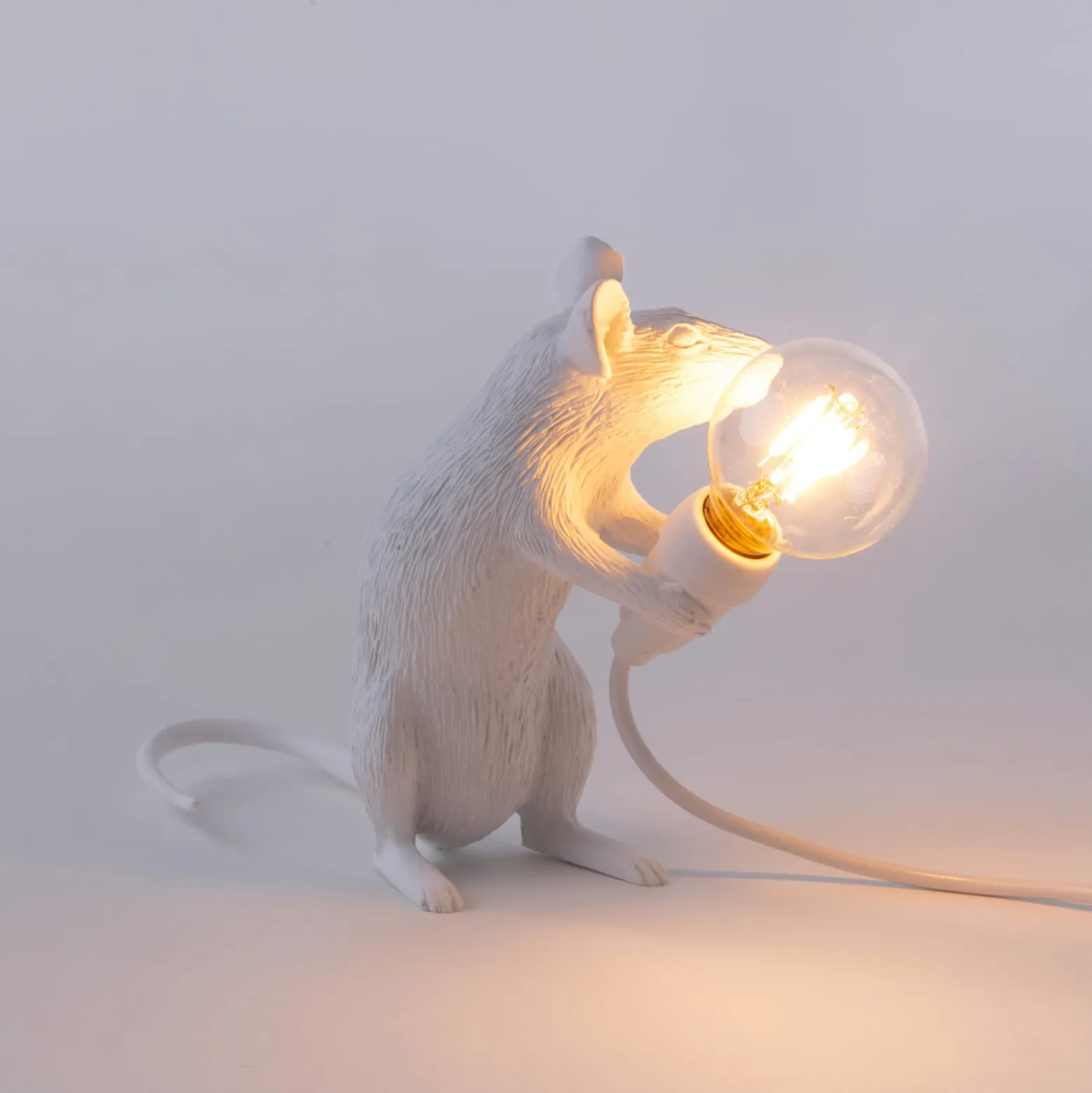 SELETTI Mouse Lamp LED-Dekolampe USB sitzend weiß