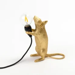 SELETTI Mouse Lamp LED-Dekolampe USB stehend gold