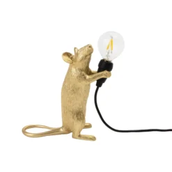 SELETTI Mouse Lamp LED-Dekolampe USB stehend gold