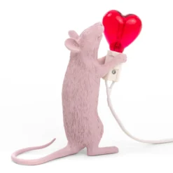 SELETTI Mouse Lamp Valentine Dekolampe USB weiß