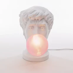 SELETTI Wonder Times LED-Deko-Tischlampe weiß/pink