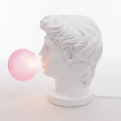 SELETTI Wonder Times LED-Deko-Tischlampe weiß/pink