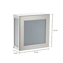 Sensor-Außenwandlampe Aqua Legendo Mini, edelstahl