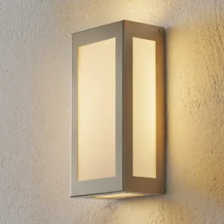 Sensor-LED-Außenwandleuchte Aqua Rain, edelstahl