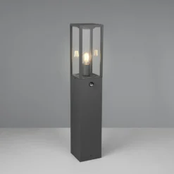 Sensor-Wegelampe GARONNE, anthrazit, Höhe 80 cm, Metall IP44