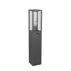 Sensor-Wegelampe GARONNE, anthrazit, Höhe 80 cm, Metall IP44