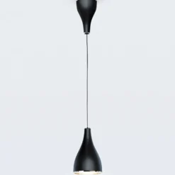 serien.lighting Hängeleuchte One Eighty L, Ø 16 cm, schwarz