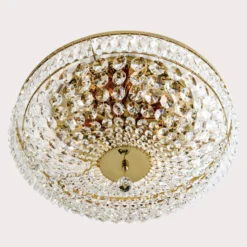 SHERATA - runde Deckenleuchte, gold 45 cm