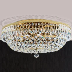 SHERATA - runde Deckenleuchte, gold 45 cm