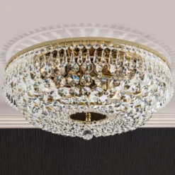 SHERATA - runde Deckenleuchte, gold 45 cm