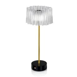 Slamp Accordéon Battery Tischlampe prisma/schwarz