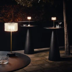Slamp Accordéon Battery Tischlampe prisma/schwarz