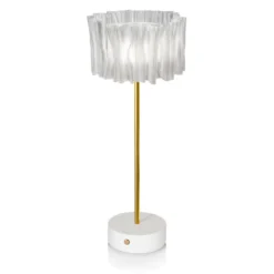 Slamp Accordéon Battery Tischlampe prisma/weiß