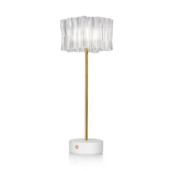 Slamp Accordéon Battery Tischlampe prisma/weiß
