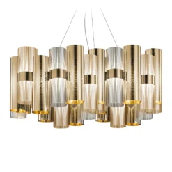 Slamp La Lollo L LED-Hängelampe, Ø80cm, gold